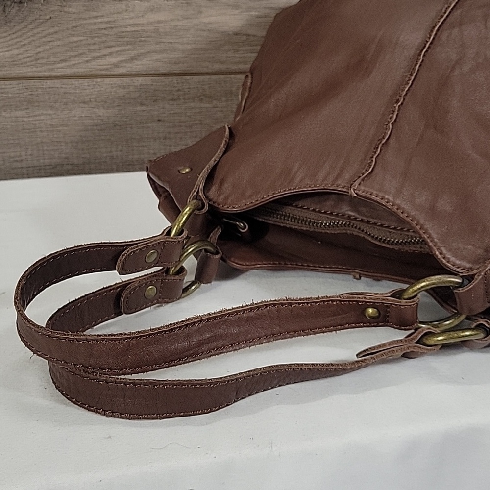 Anthropologie Bica Cheia Brown Leather Tote Bag - Picture 4 of 12